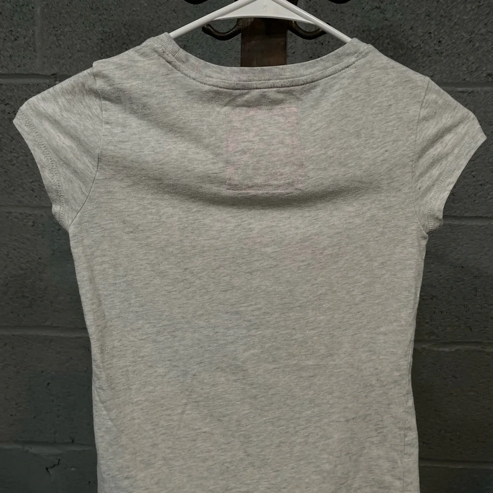 Justice Gray Tee with Pink and Black Accents